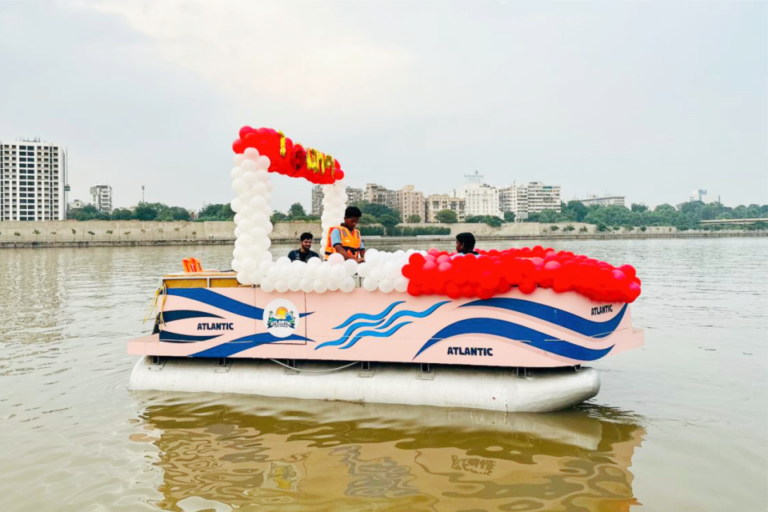 Pontoon Boat on Sabarmati RIverfront Ahmedabad